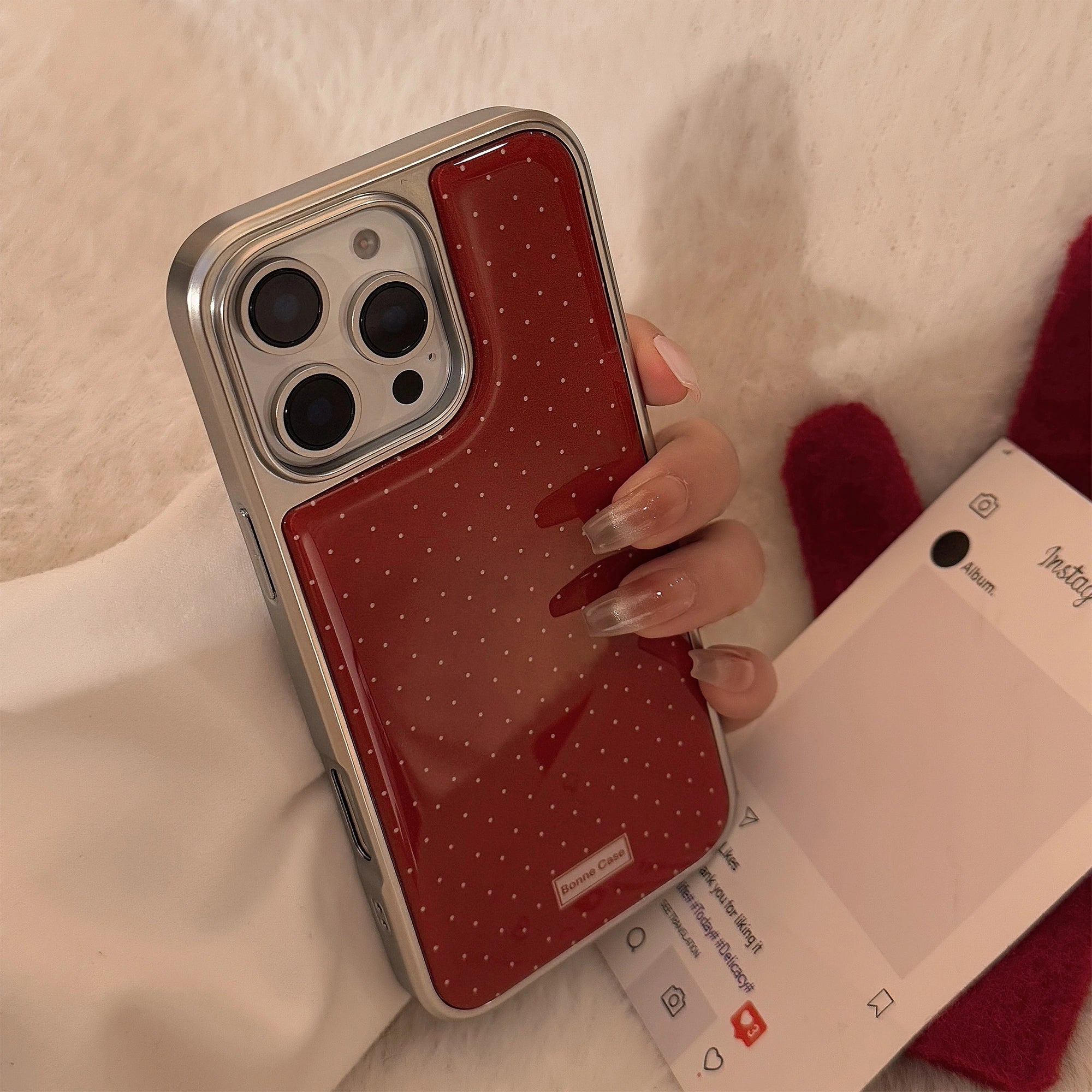 Retro Wave Red - iPhone Case